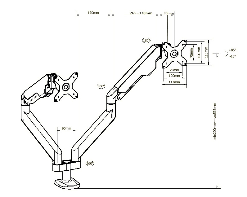 dual monitor arm 9