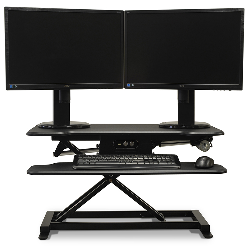 electric sit stand desktop converter 1