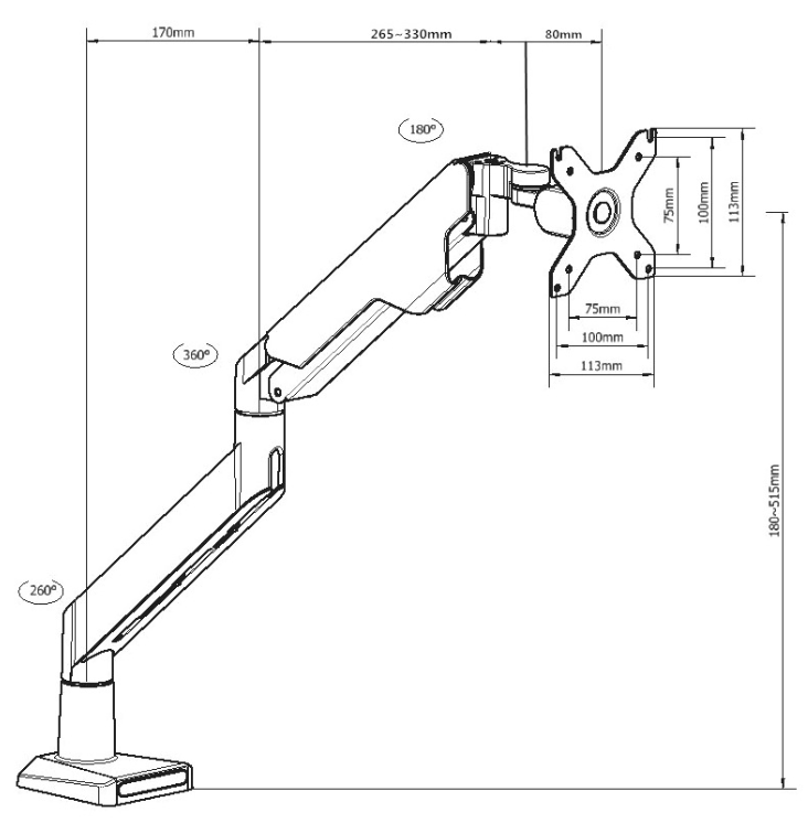 monitor arm 8